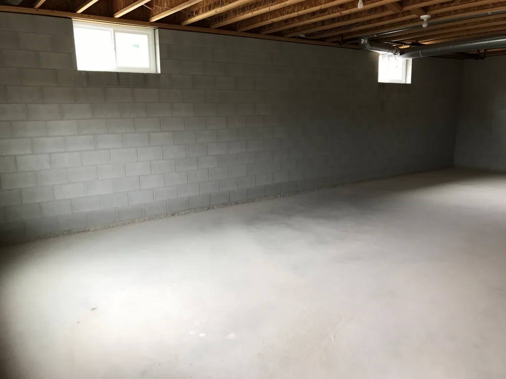 The area after Basement mold removal