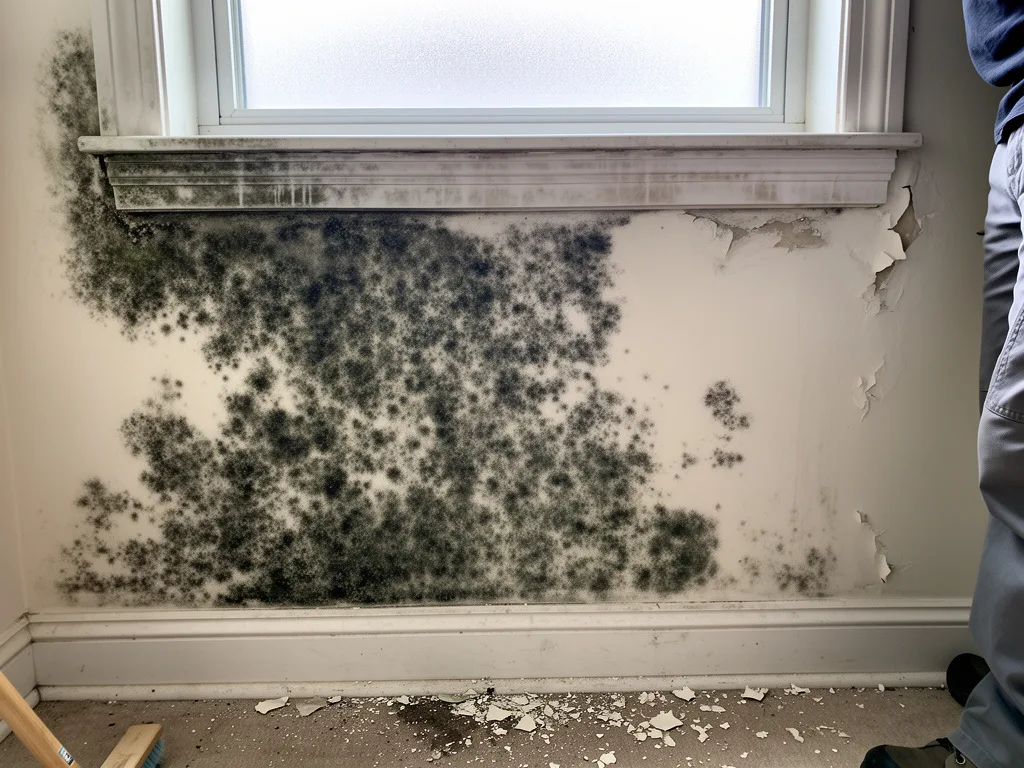 Mold growth before Black mold removal