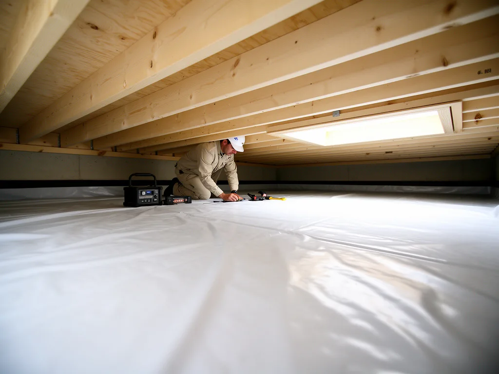 The area after Crawl space mold removal