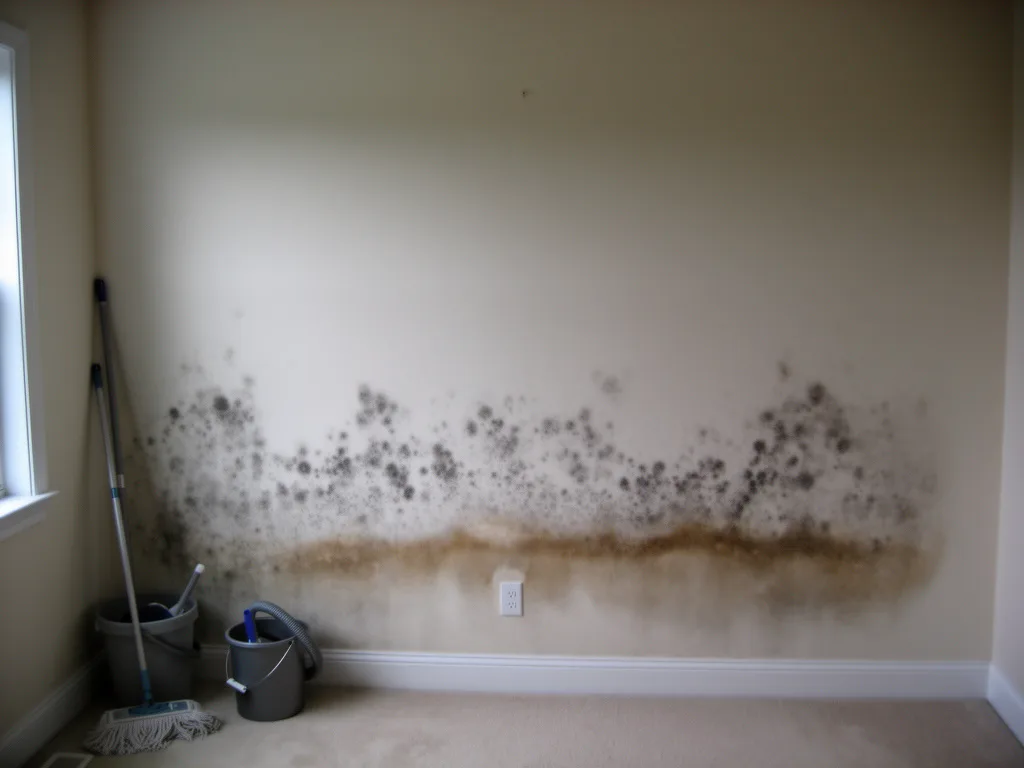 Mold growth before Wall mold removal